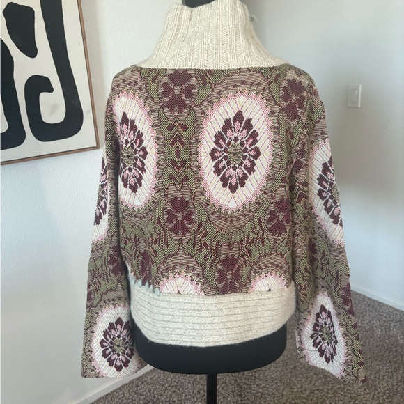 Anthropologie Sleeping On Snow Multicolor Cowl Neck Sweater - Picture 3 of 6